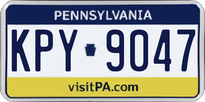 PA license plate KPY9047