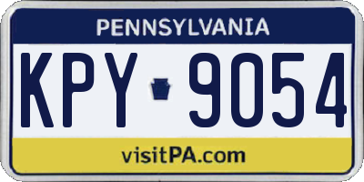 PA license plate KPY9054