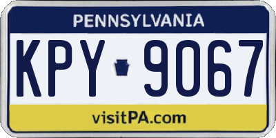 PA license plate KPY9067