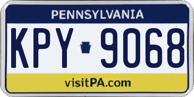 PA license plate KPY9068