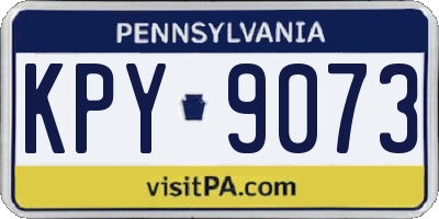 PA license plate KPY9073