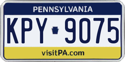 PA license plate KPY9075