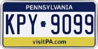 PA license plate KPY9099