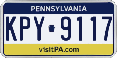 PA license plate KPY9117
