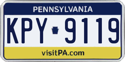 PA license plate KPY9119