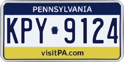 PA license plate KPY9124