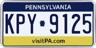 PA license plate KPY9125