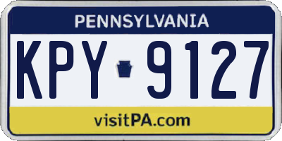 PA license plate KPY9127