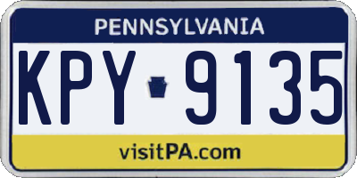 PA license plate KPY9135