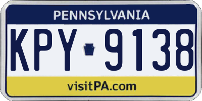 PA license plate KPY9138