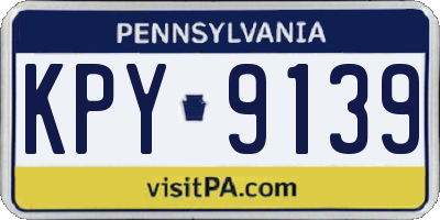 PA license plate KPY9139