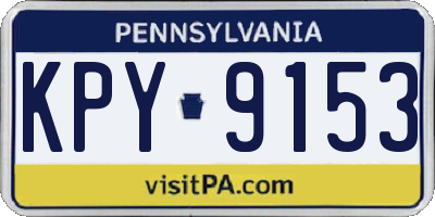 PA license plate KPY9153