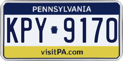 PA license plate KPY9170