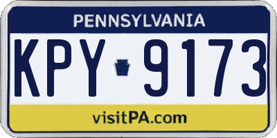 PA license plate KPY9173