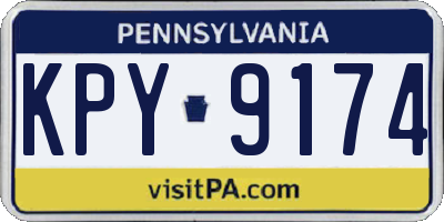 PA license plate KPY9174