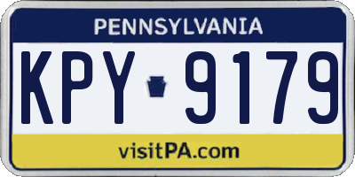 PA license plate KPY9179