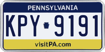 PA license plate KPY9191