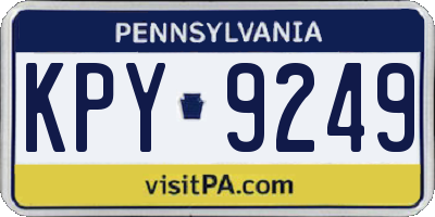PA license plate KPY9249