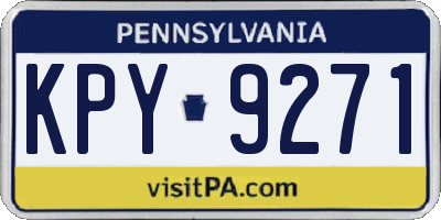 PA license plate KPY9271