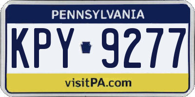 PA license plate KPY9277