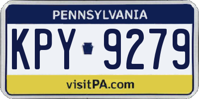 PA license plate KPY9279