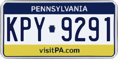 PA license plate KPY9291