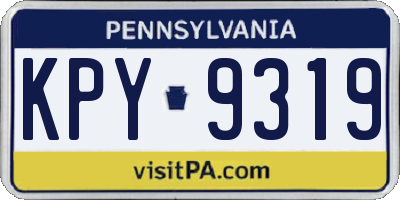 PA license plate KPY9319