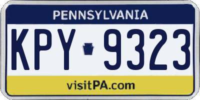 PA license plate KPY9323