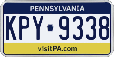 PA license plate KPY9338