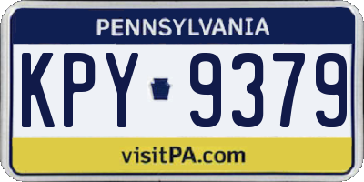 PA license plate KPY9379