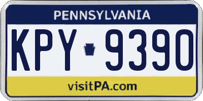 PA license plate KPY9390