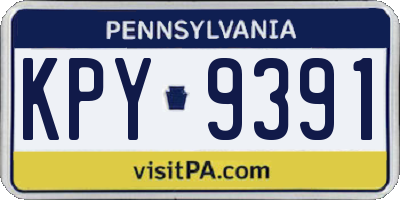 PA license plate KPY9391
