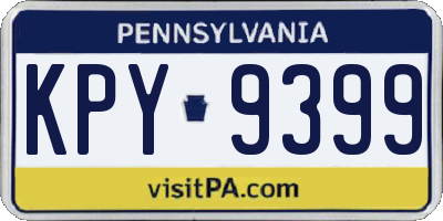PA license plate KPY9399