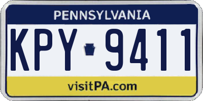 PA license plate KPY9411