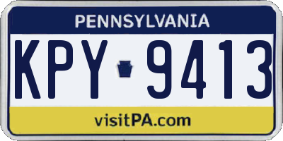 PA license plate KPY9413