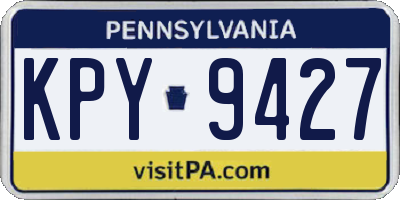 PA license plate KPY9427