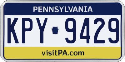 PA license plate KPY9429