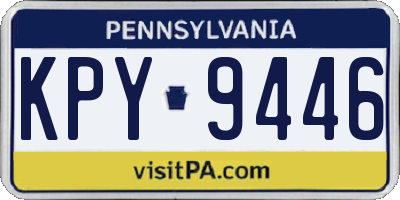 PA license plate KPY9446