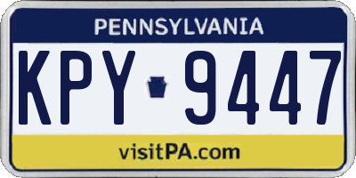 PA license plate KPY9447