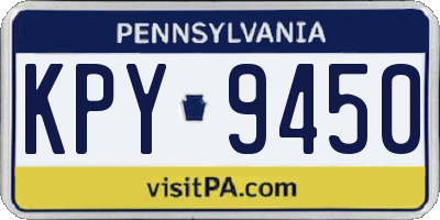 PA license plate KPY9450