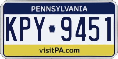 PA license plate KPY9451