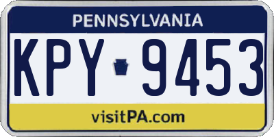 PA license plate KPY9453