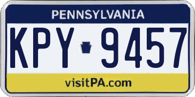 PA license plate KPY9457