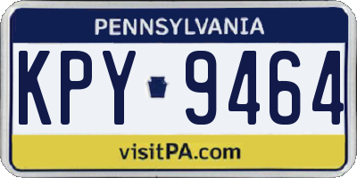 PA license plate KPY9464