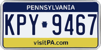 PA license plate KPY9467