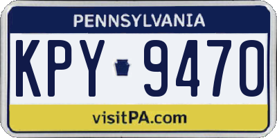 PA license plate KPY9470