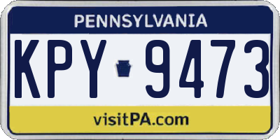 PA license plate KPY9473