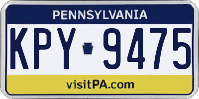PA license plate KPY9475