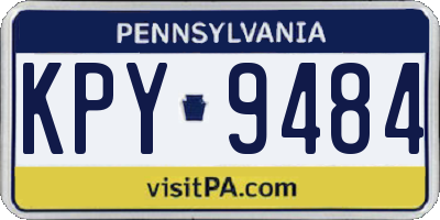 PA license plate KPY9484