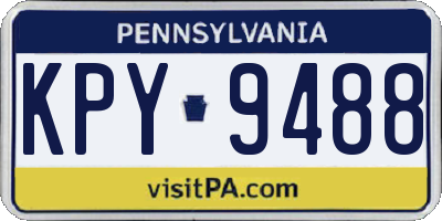 PA license plate KPY9488